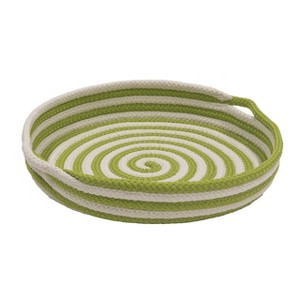 Colonial Mills Candy Cane Round Tray - Green 18"x18"x3" - 1 of 3