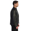 Gioberti Men's Stand Collar Motorcycle Leather Bomber Jacket - 3 of 4
