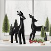 Ceramic Standing Deer Christmas Animal Figurine - Wondershop™ Black: Indoor Holiday Decor, 12" Tall - 2 of 3
