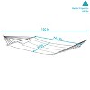 Sunnydaze Heavy-Duty 2-Person Quilted Printed Fabric Spreader Bar Hammock and Pillow - 450 lb Weight Capacity - Watermelon and Chevron - 3 of 4