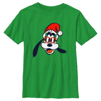 Boy's Mickey & Friends Goofy Christmas Glasses T-Shirt