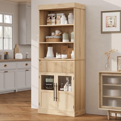 70" Storage Cabinet, Tall Kitchen Pantry Cabinet with Drawer