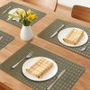 REGALWOVEN Placemats Set of 6 Leather Placemats for Kitchen Dining Table Decor Heat Resistant Table Mat - 2 of 4