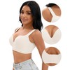 INSPIRE CHIC 3 Pcs Women's Wirefree U Back Adjustable Straps Comfort Push Up Bras - 3 of 4