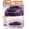 2023 Dodge Charger R/T Scat Pack Plum Crazy Metallic "Modern Muscle" Series 1/64 Diecast Model Car by Auto World - 4 of 4
