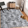 Modern Geometric Area Rug, Pearl Velvet Polyester, Washable, Non-Slip, Foldable for Hallway, Kitchen, Entryway & Office - 4 of 4