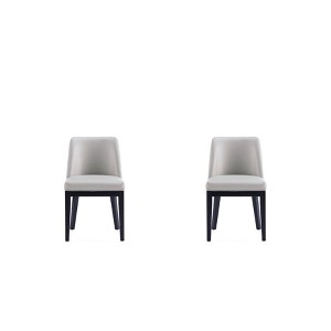 Set of 2 Gansevoort Modern Faux Leather Dining Chairs - Manhattan Comfort - 1 of 4