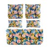 ARTPLAN Outdoor Cushions for Settee,Wicker Loveseat Cushions with Tie,Tufted Patio Cushions 2 U-Shaped Set of 5 Piece,L44xW19，Floral - 3 of 4