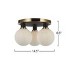 Artcraft Lighting Gem 3 - Light Semi-Flush Mount in  Black/Brushed Brass - 4 of 4
