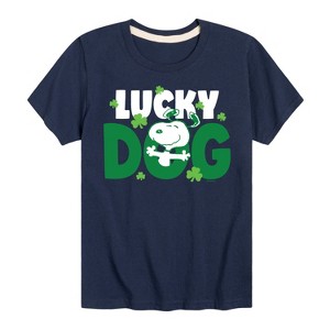 Boys' - Peanuts - Snoopy Lucky Dog Short Sleeve Graphic T-Shirt - 1 of 4
