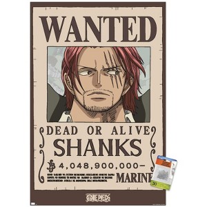 Trends International One Piece - Shanks Wanted Poster Unframed Wall Poster Prints - 1 of 4