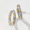 Ross-Simons Byzantine Station Hoop Earrings in Sterling Silver With 14kt Yellow Gold - 4 of 4