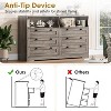 Jojoka Modern 6-Drawer Wood Dresser with Built-In Power Outlet and Multi-Color LED Lights - 3 of 4