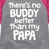 Girls' - Instant Message - No Buddy Like Papa Shirt Tail Raglan Graphic T-shirt - 2 of 4
