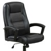 TiramisuBest Black Upholstered Office Chair: Padded, Adjustable, Mobile with Casters - 3 of 4