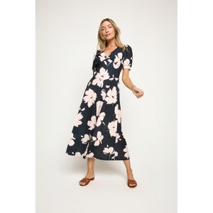 WEST K Women's Anita Short Sleeve V-Neck Midi Dress - 1 of 4