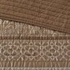 Gulches Full/Queen 6 Piece Jacquard Quilt Set with Throw Pillows Brown and Gold - 4 of 4