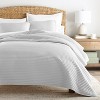 Stripes Floral and Diamonds Quilted Coverlet Set With Shams - Becky Cameron - 2 of 4