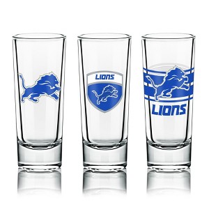 NFL Shot Glass, 6-Pack Set, with Multiple Designs - Detroit Lions - 1 of 1