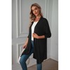 Coolmee Women's Lightweight Cardigan Casual Soft Long Sleeve Floral Knit Cardigans with Pockets High Low Hem Draped - 4 of 4