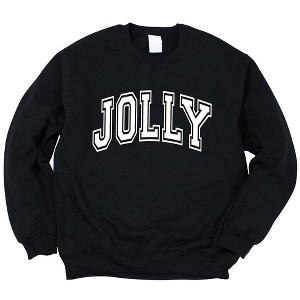 Simply Sage Market Women's Graphic Sweatshirt Jolly Varsity Thick Outline - 1 of 4