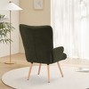 FERPIT Accent Chair Wingback Design with Rubberwood Legs & Levelers - 3 of 4