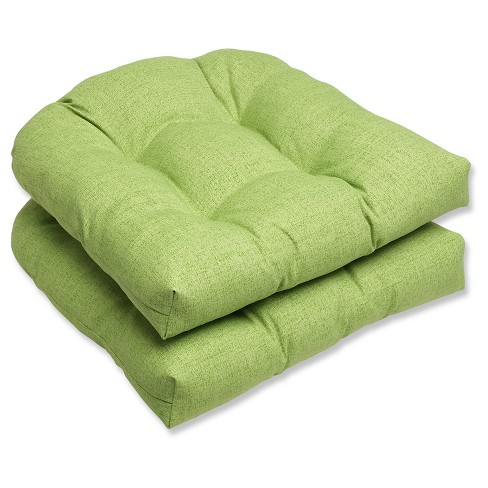 Outdoor 2 Piece Wicker Chair Cushion Set Green Target