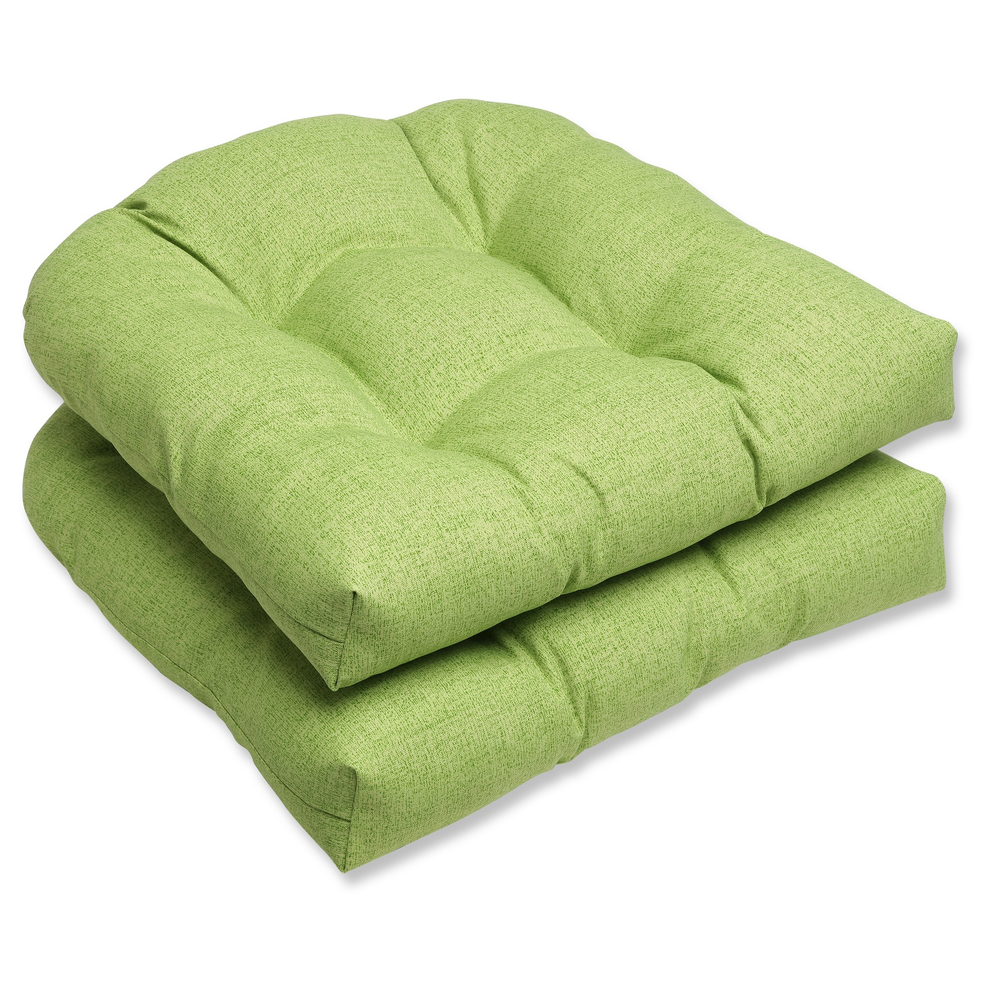 Outdoor 2-Piece Wicker Chair Cushion Set - Green