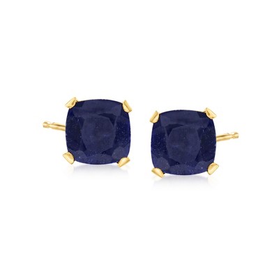 Ross-Simons 5.50 ct. t.w. Sapphire Martini Stud Earrings in 14kt Yellow Gold