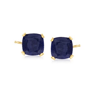 Ross-Simons 5.50 ct. t.w. Sapphire Martini Stud Earrings in 14kt Yellow Gold - 1 of 4