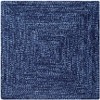 72" x 72" Chenille Tweed Collection Navy & Smoke Blue Reversible Indoor Area Utility Square Rug - Better Trends - 2 of 4