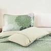 Sage Green Floral Quilt Set, King Size, 3 Pieces, Lightweight Summer Coverlet with 2 Pillow Shams 104x90 Inch - 4 of 4