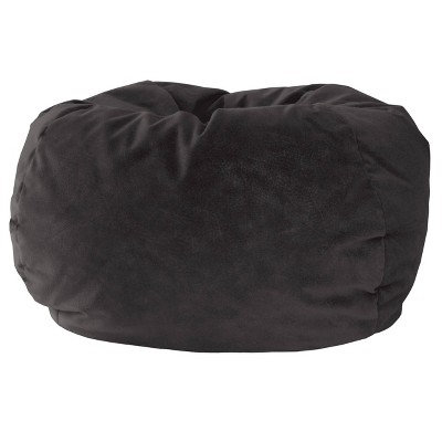 Extra Small Microsuede Bean Bag Chair Black - Gold Medal