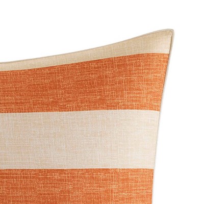 Euro Palmiers Orange and Ivory Cotton Sham