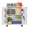 SUXXAN Metal Tool Cabinet with Pegboard and 4 Hooks,Garage Metal Storage Cabinet with Wheels,Assembly Required - 2 of 4