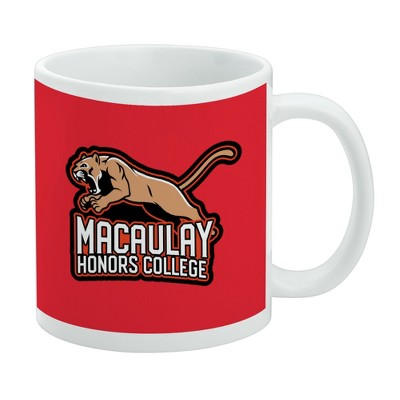 Macaulay Honors College Primary Logo Ceramic Coffee Mug Novelty Gift Mugs for Coffee Tea and Hot Drinks 11oz White