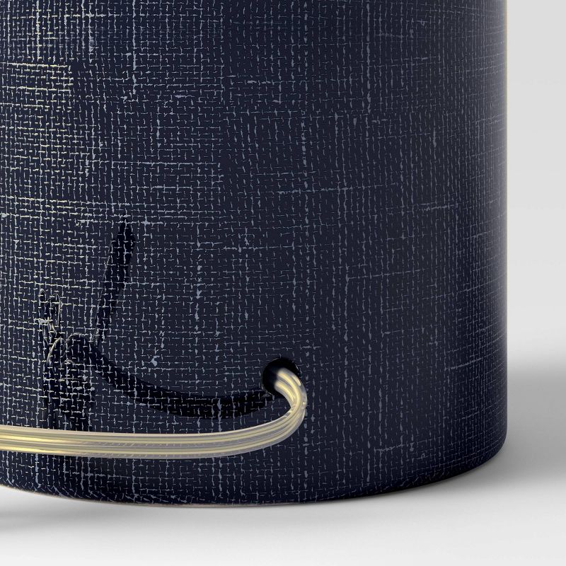 Linen Textured Ceramic Large Lamp Base Dark Blue - Threshold™, 3 of 4