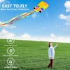 Joyfy Large Octopus Kite - Red/Rainbow, Easy to Fly Giant Beach Kites with 328ft Line for Kids and Adults, Ideal for Outdoor Fun and Family Activities - 3 of 4