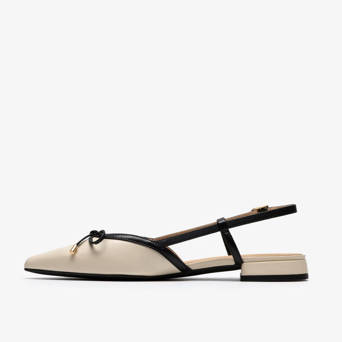 Обувь Clarks Womens Sensa 15 Bow Cream Leather Shoes 7 Medium — фото 2