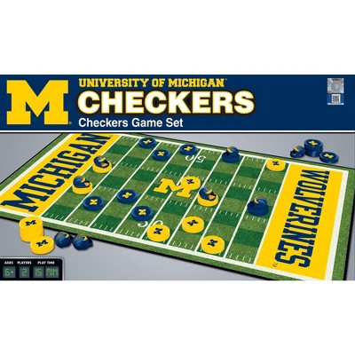 MasterPieces NCAA Michigan Checkers Board Game