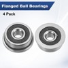 Unique Bargains Chrome Steel Rubber Shielded Flanged Ball Bearing - 4 of 4