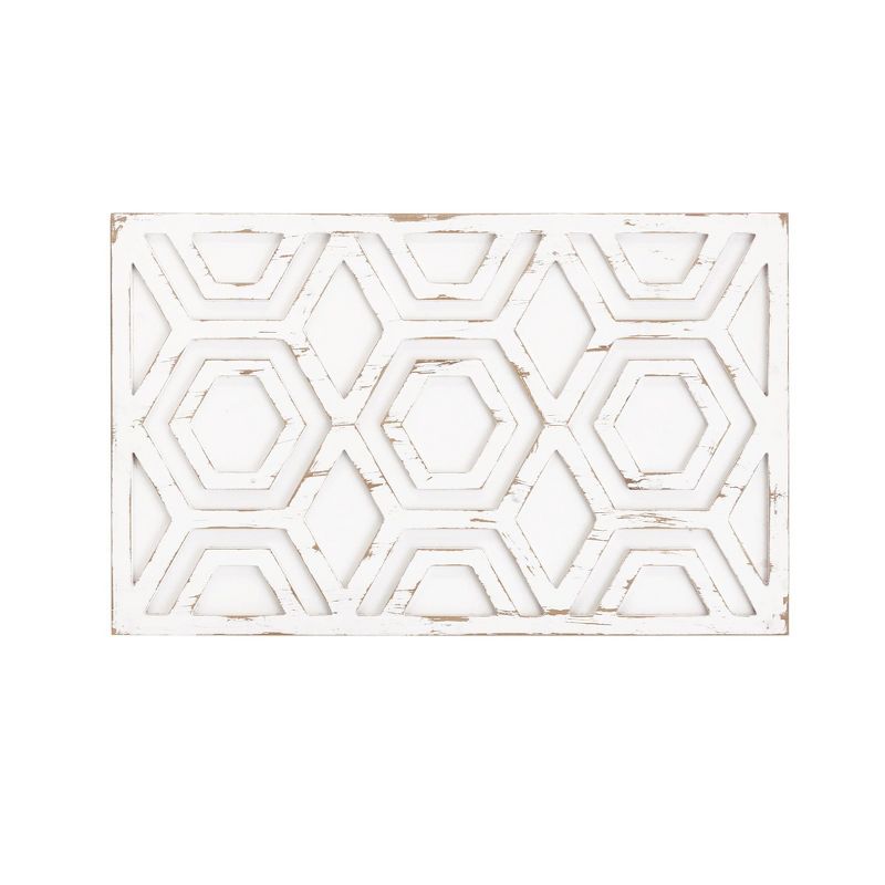Ralston Wooden Wall Art with Pattern White, 3 of 11