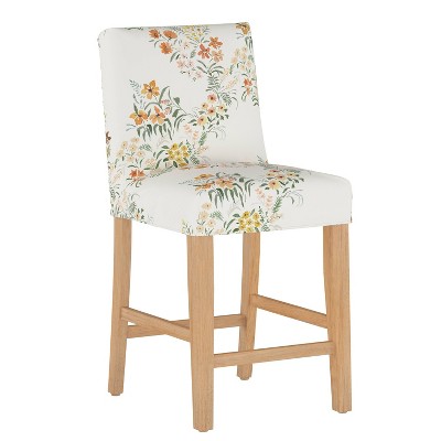 Kendra Slipcover Counter Height Barstool Lucinda Floral Harvest - Skyline Furniture