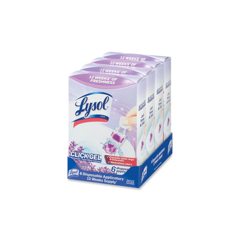 LYSOL Brand Click Gel Automatic Toilet Bowl Cleaner, Lavender Fields, 6/Box, 4 Boxes/Carton, 5 of 7