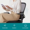 DOMETOUR Ergonomic Office Home Desk Mesh Fixed Armrest Black - 2 of 4