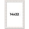 PosterPalooza | Sculpted White Picture Frame - UV Acrylic, Foam Board Backing, Hanging Hardware - 2 of 4