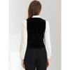 INSPIRE CHIC Women's V Neck Sleeveless Retro Waistcoat Vest - 3 of 4