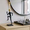 Decorative Running Man Candle Holder - Modern Taper Candlestick Holder for Coffee Table Decor, Table Centerpieces, or Home Decor - 15", Gold & Black - 2 of 4