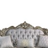 73" Miliani Sofa Fabric and Antique Bronze Finish - Acme Furniture: Leather Upholstery, Wood Frame, Includes 3 Pillows - 3 of 4