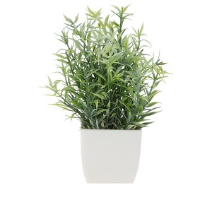 Unique Bargains Artificial Plants Plastic Green 2.76"x2.76"x7.09" 1 Pc - 1 of 4